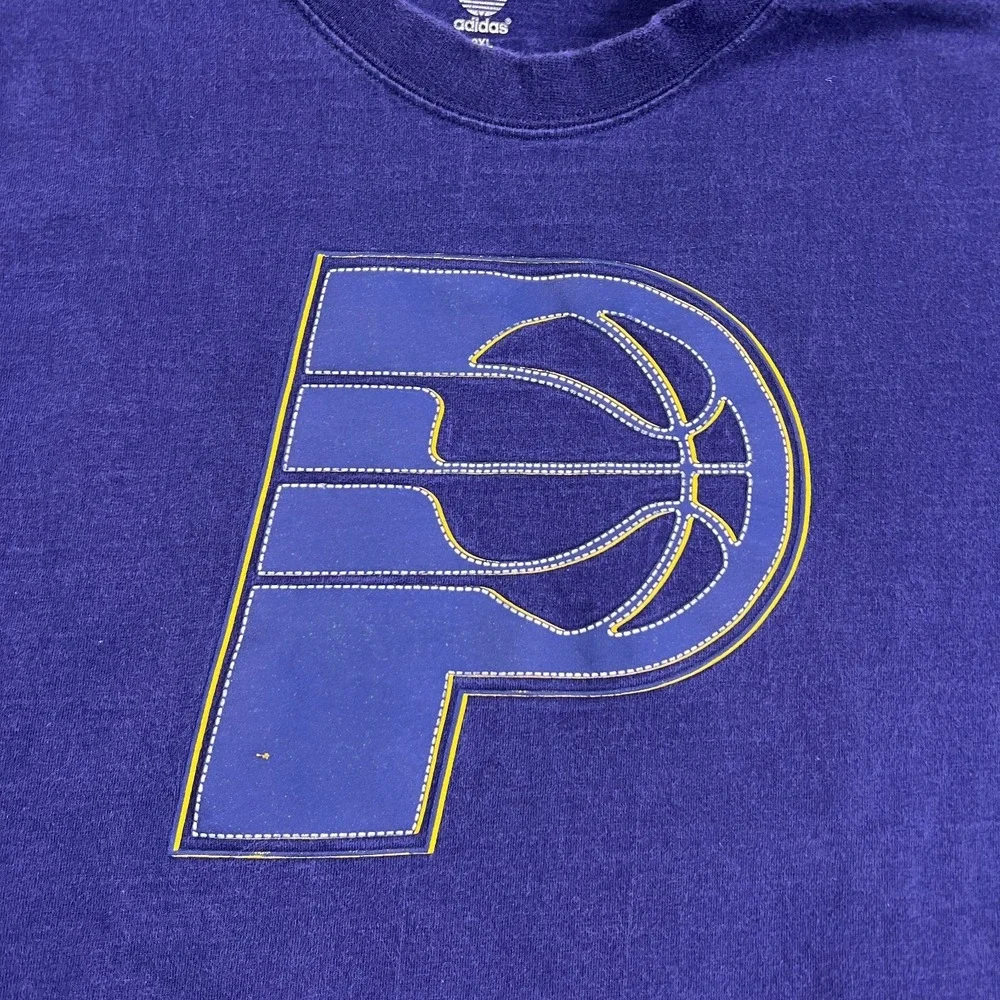 Adidas Mens Blue Indiana Pacers‎ NBA Short Sleeve Basketball T-Shirt Size 2XL
